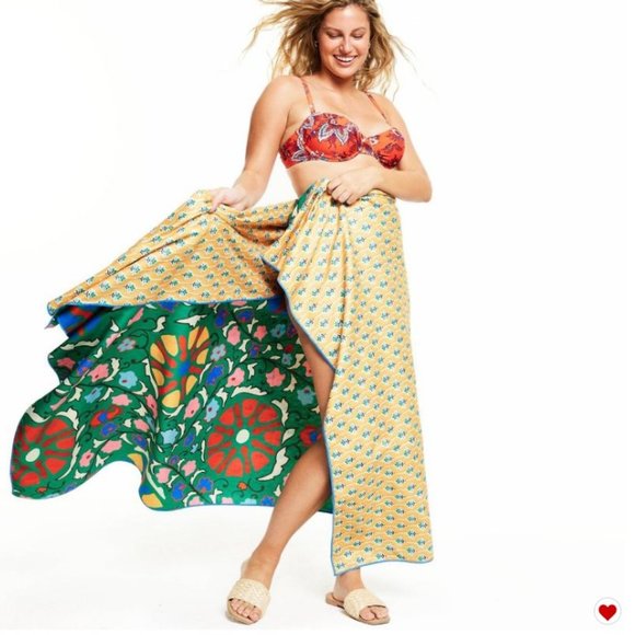 NWT RHODE Oversized Zinnia/Dainty Lotus Print Microfiber Beach Towel - Picture 3 of 3